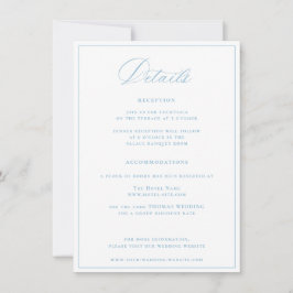 Light Blue Wedding Details Enclosure Card Einladung