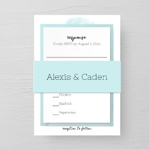 Light Blue Wedding Einladung Bly Band