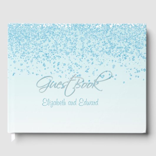 Light Blue Wedding Guest Book Gästebuch (Vorderseite)