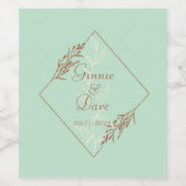 Light Blue Wedding oder Besondere Anlass Wine Labe Weinetikett (Einzelnes Label)