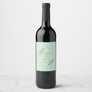 Light Blue Wedding oder Besondere Anlass Wine Labe Weinetikett