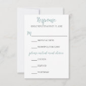 Light Blue Wedding RSVP Card (Vorderseite)