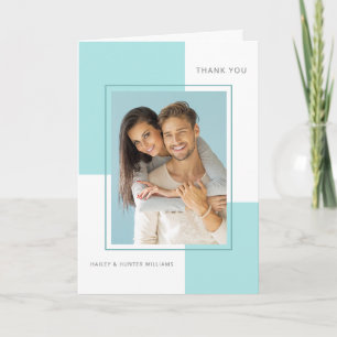 Light Blue Wedding Vielen Dank mit Foto Dankeskarte