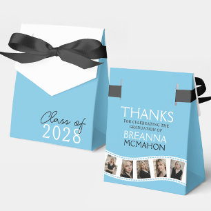 Light Blue & White Foto Collage Filmstrip Geschenkschachtel