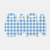 Light Blue & White Gingham Pattern Gable Fevor Box Geschenkschachtel (Ungefaltet)