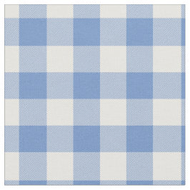 Light Blue & White Gingham Plaid Stoff