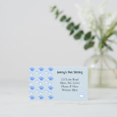 Light Blue & White Pod Business Cards Visitenkarte (Stehend Vorderseite)