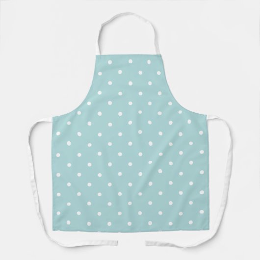 Light Blue White Polka Dot Pattern Schürze (Vorderseite)