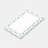 Light Blue White Sea Turtle Meereswelt Print Post-it Klebezettel (angewinkelt)