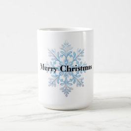 Light Blue White Snowflakes Weihnachten Kaffeetasse