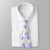 Light Blue Wildblumen Neck Tie Krawatte (Gebunden)