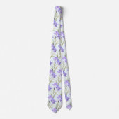 Light Blue Wildblumen Neck Tie Krawatte (Vorderseite)