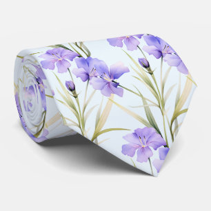 Light Blue Wildblumen Neck Tie Krawatte