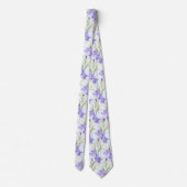 Light Blue Wildblumen Neck Tie Krawatte (Rückseite)