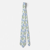 Light Blue Wildblumen Neck Tie Krawatte (Vorderseite)