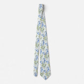 Light Blue Wildblumen Neck Tie Krawatte (Rückseite)