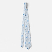 Light Blue Wildblumen Neck Tie Krawatte (Rückseite)