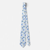 Light Blue Wildblumen Neck Tie Krawatte (Vorderseite)