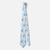 Light Blue Wildblumen Neck Tie Krawatte (Vorderseite)