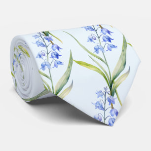 Light Blue Wildblumen Neck Tie Krawatte