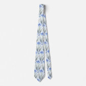 Light Blue Wildblumen Neck Tie Krawatte (Vorderseite)