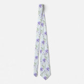 Light Blue Wildblumen Neck Tie Krawatte (Rückseite)