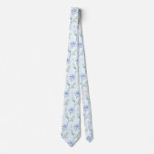 Light Blue Wildblumen Neck Tie Krawatte (Vorderseite)