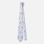 Light Blue Wildblumen Neck Tie Krawatte (Vorderseite)