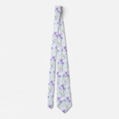 Light Blue Wildblumen Neck Tie Krawatte (Rückseite)