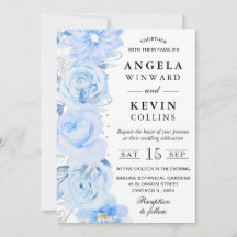 Light Blue Winter Boho Blume Hochzeit