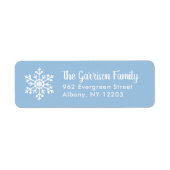 Light Blue Winter Snowflake Ferienadresse (Vorne)