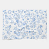 Light Blue Winter Snowflake Muster Geschirrtuch (Horizontal)