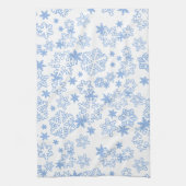 Light Blue Winter Snowflake Muster Geschirrtuch (Vertikal)