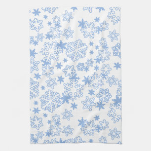 Light Blue Winter Snowflake Muster Geschirrtuch