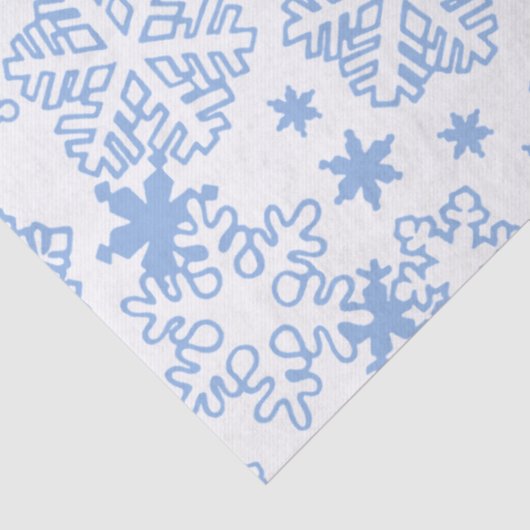 Light Blue Winter Snowflake Muster Seidenpapier (Detail)