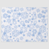 Light Blue Winter Snowflake Muster Seidenpapier (Vorderseite)