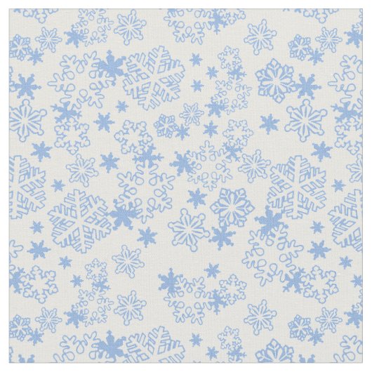 Light Blue Winter Snowflake Muster Stoff (Nahaufnahme)