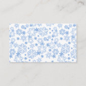 Light Blue Winter Snowflake Muster Visitenkarte (Vorderseite)