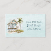 Light Blue Wood Rustic Beach House Business Card Visitenkarte (Vorderseite)