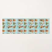 Light blue wrapping paper featuring a repeated  yogamatte (Rückseite (Horizontal))