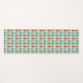 Light blue wrapping paper featuring a repeated  yogamatte (Vorderseite (Horizontal))