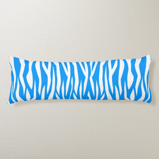 Light Blue Zebra Print Seitenschläferkissen (Vorderseite)