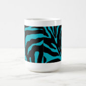 Light Blue Zebra Stripe Animal Print Kaffeetasse (Mittel)