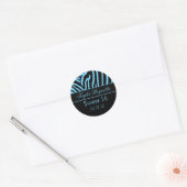 Light Blue Zebra Sweet 16 Sticker (Umschlag)
