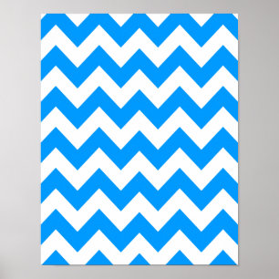 Light Blue Zickzack Poster