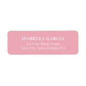 Light Blush Pink Address Label (Vorne)
