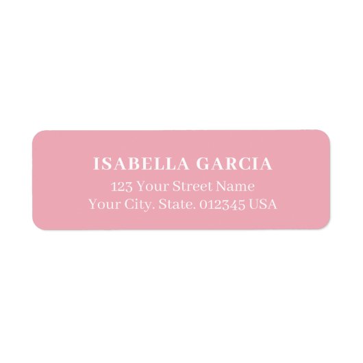 Light Blush Pink Address Label (Vorne)