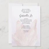 Light Blush Pink Crystals Brautparty Einladung (Vorderseite)