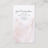 Light Blush Pink Crystals Salon Wellness-Center Visitenkarte (Vorderseite)