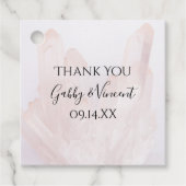 Light Blush Pink Crystals Wedding Vielen Dank Geschenkanhänger (Vorderseite)
